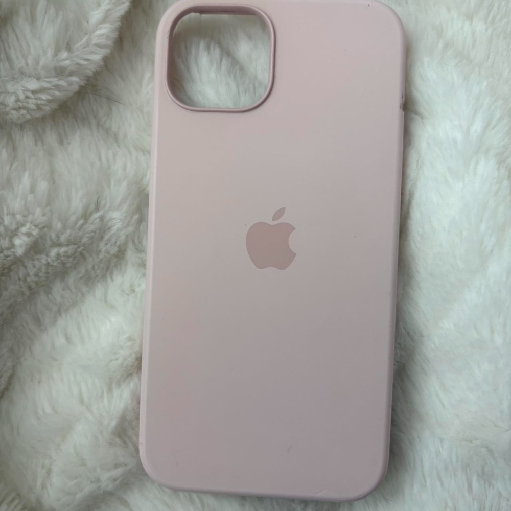 Apple Pink Silicone iPhone 15 pro max case